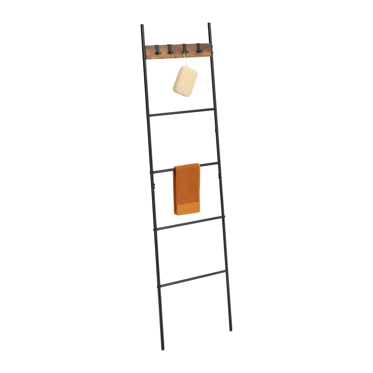 Industrielt håndklædestigestativ – 4 trin, 4 kroge