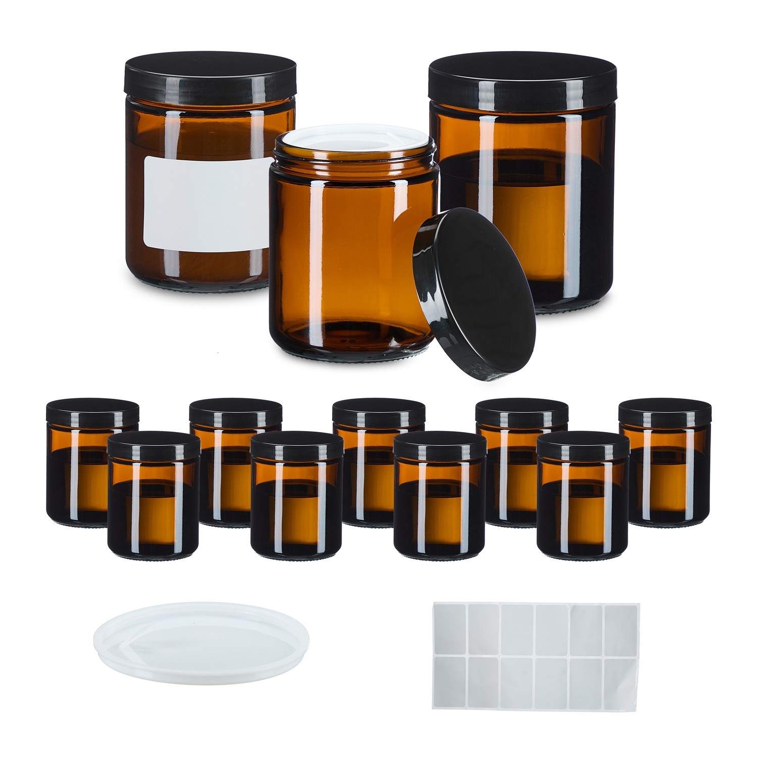 Amber glaskrämburkar – UV-skydd, läckagesäker design | Hem & Hobby | Pryloteket