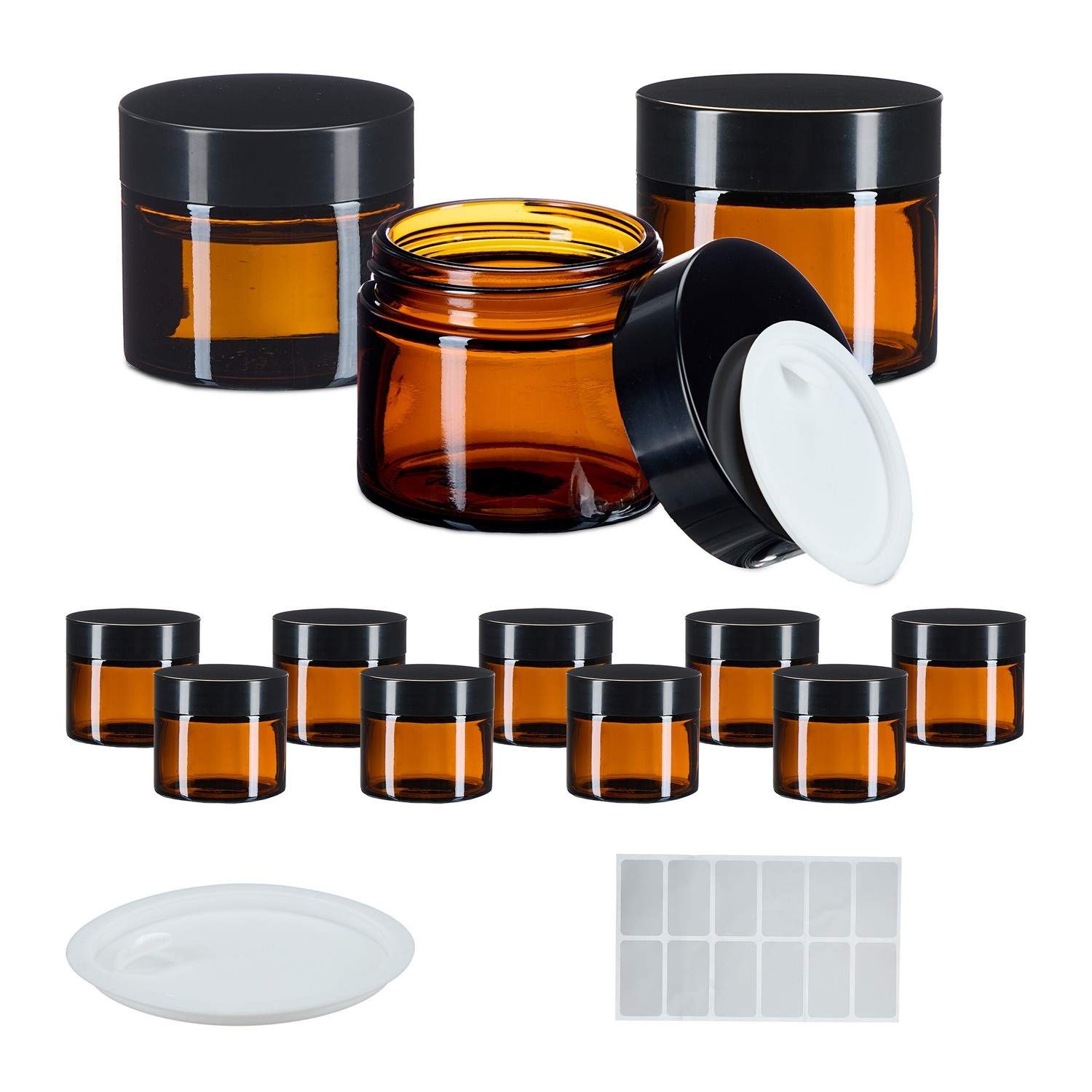 Ravfarvede flødeglas – 60 ml, UV-beskyttelse, lækagesikre