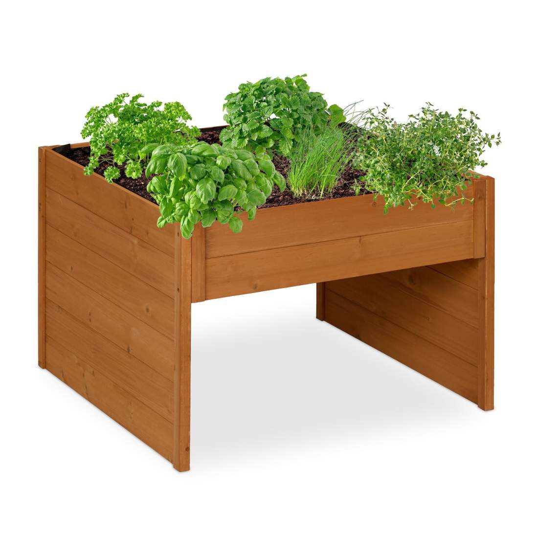 Robotgräsklippargarage med plantering – väderbeständigt trä | Hem & Hobby | Pryloteket