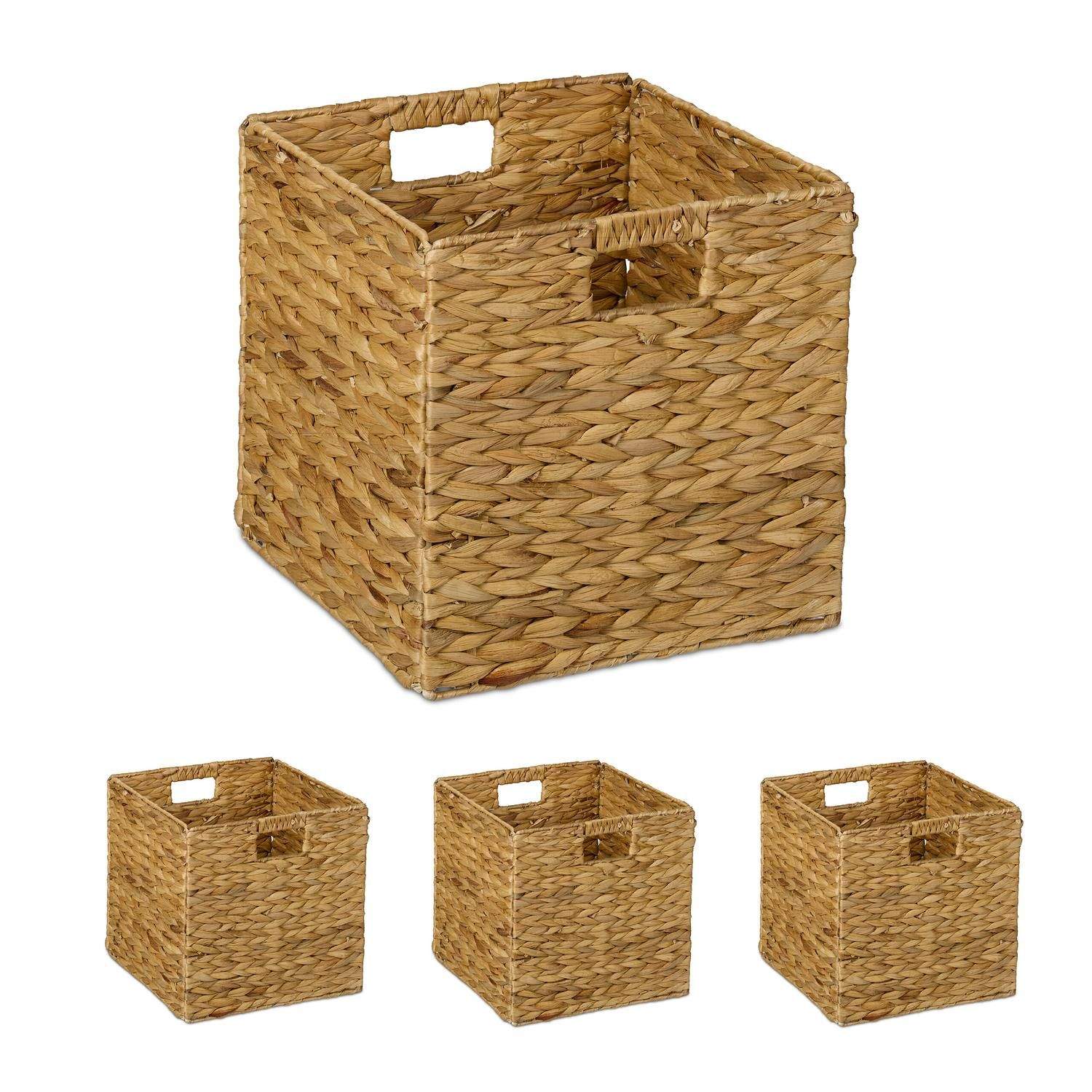 Vandhyacint-opbevaringskurve – Sæt med 3 til hylder