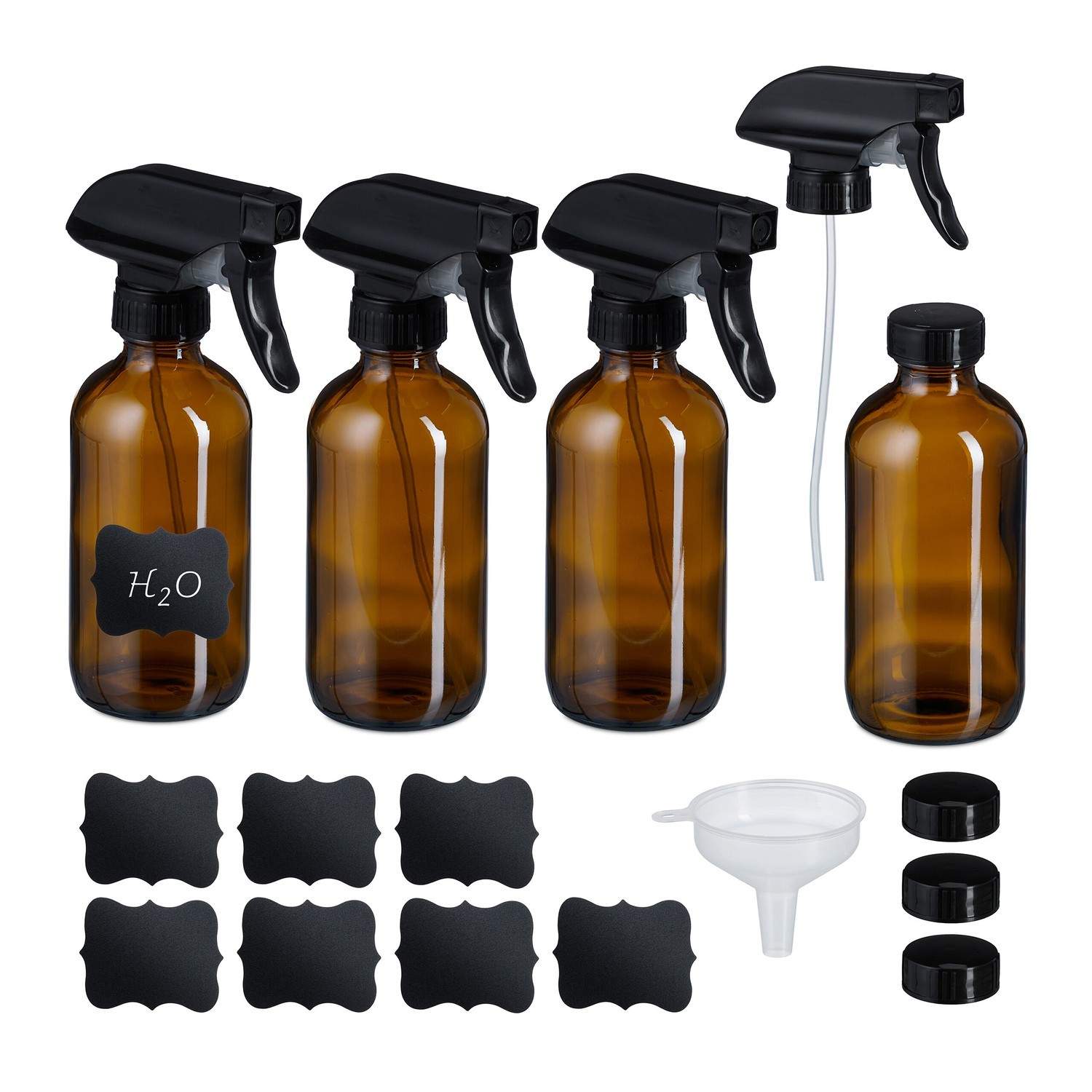 Ravglas sprayflasker, sæt med 4 - UV-beskyttelse