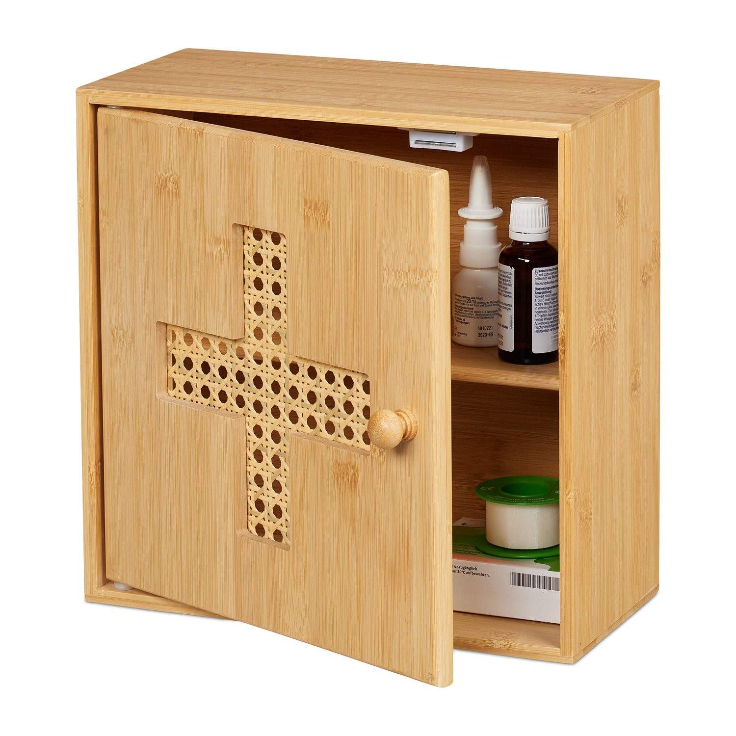 Bambus medicinskab – kompakt, 2 rum