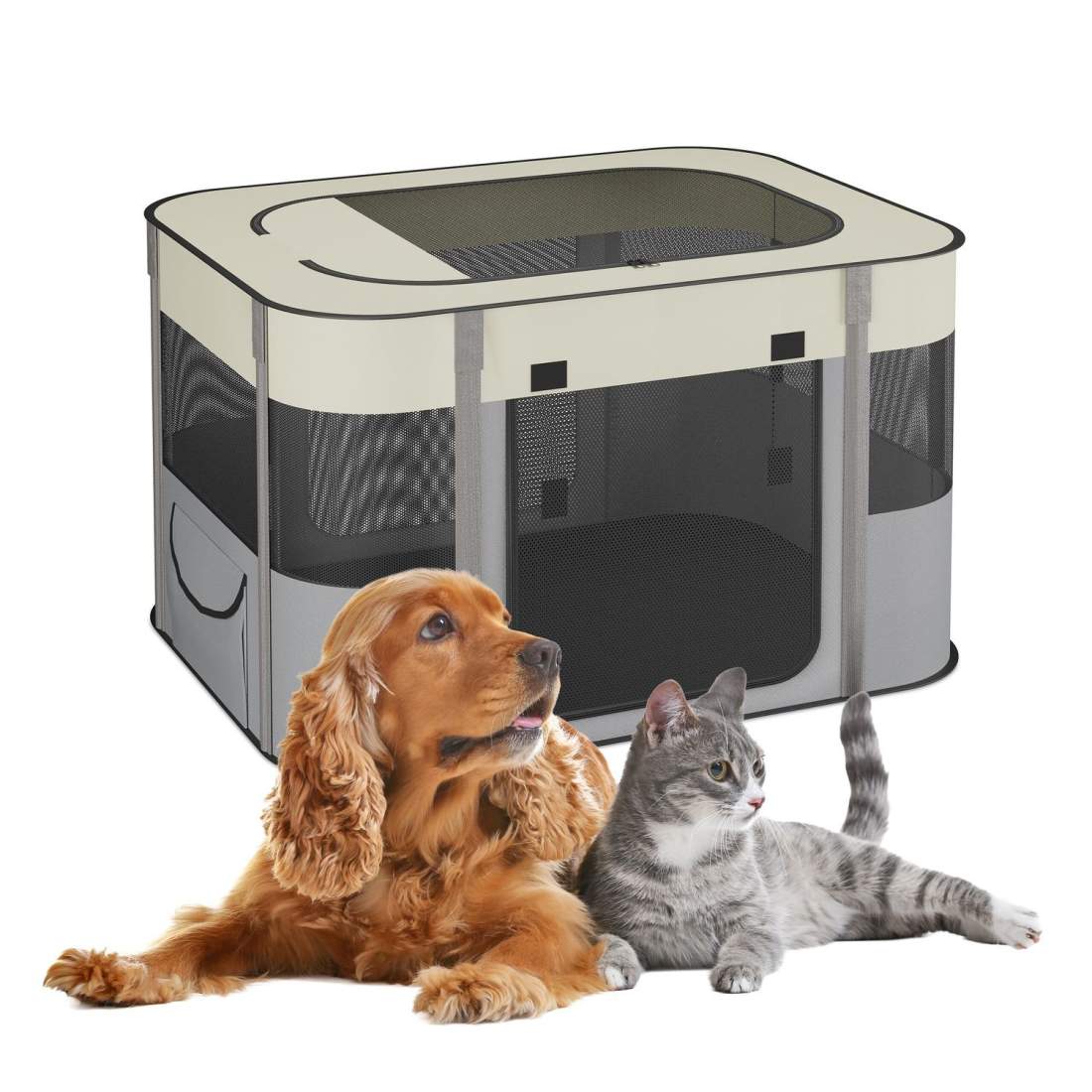 Bärbar lekhage för husdjur – inomhus- och utomhusbruk, slitstarkt tyg | Hem & Hobby | Pryloteket