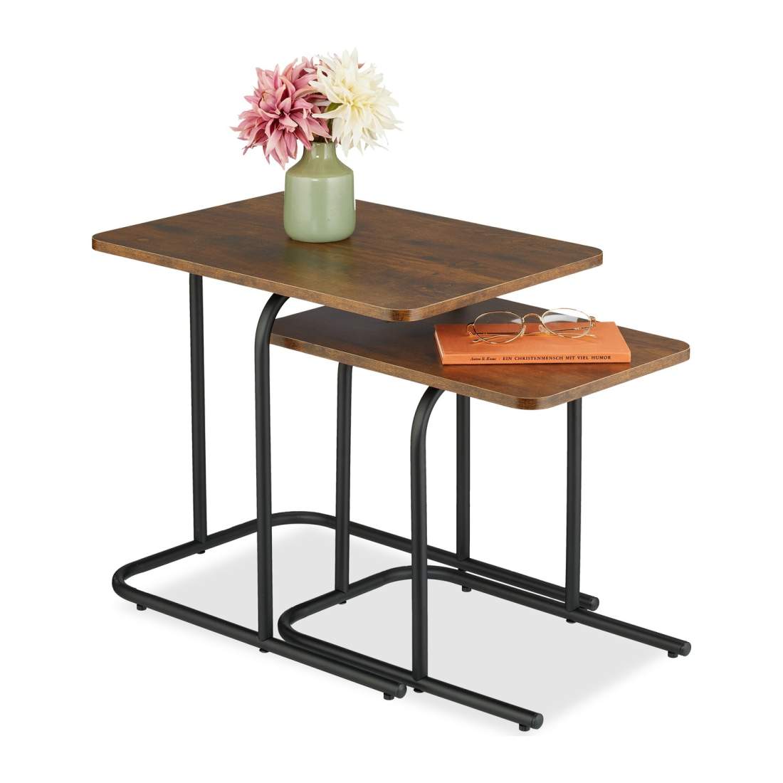 Häckbord i träeffekt – set med 2, mångsidig design | Hem & Hobby | Pryloteket