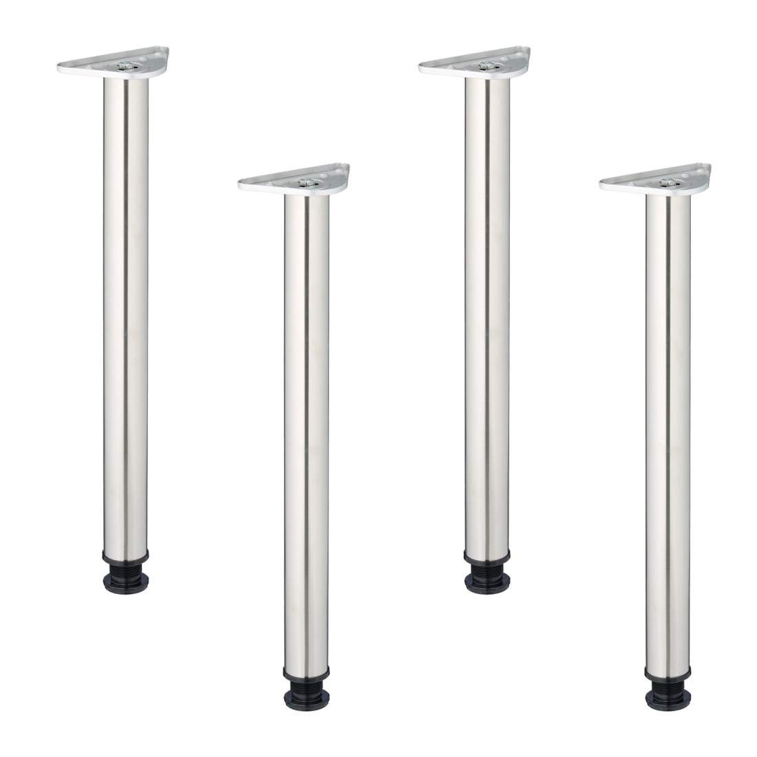 Bordsben i rostfritt stål – runda, set om 4, redo för gör-det-själv | Hem & Hobby | Pryloteket