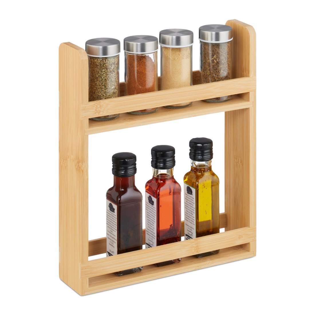 Bambu kryddställ – 2-lagers köksarrangör | Hem & Hobby | Pryloteket