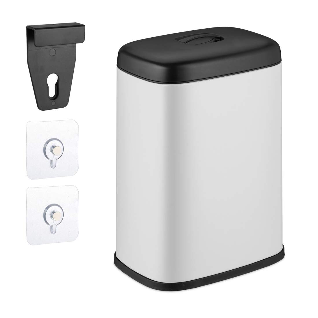 Väggmonterad avfallsbehållare – 5L, avtagbart lock & innerkärl | Hem & Hobby | Pryloteket