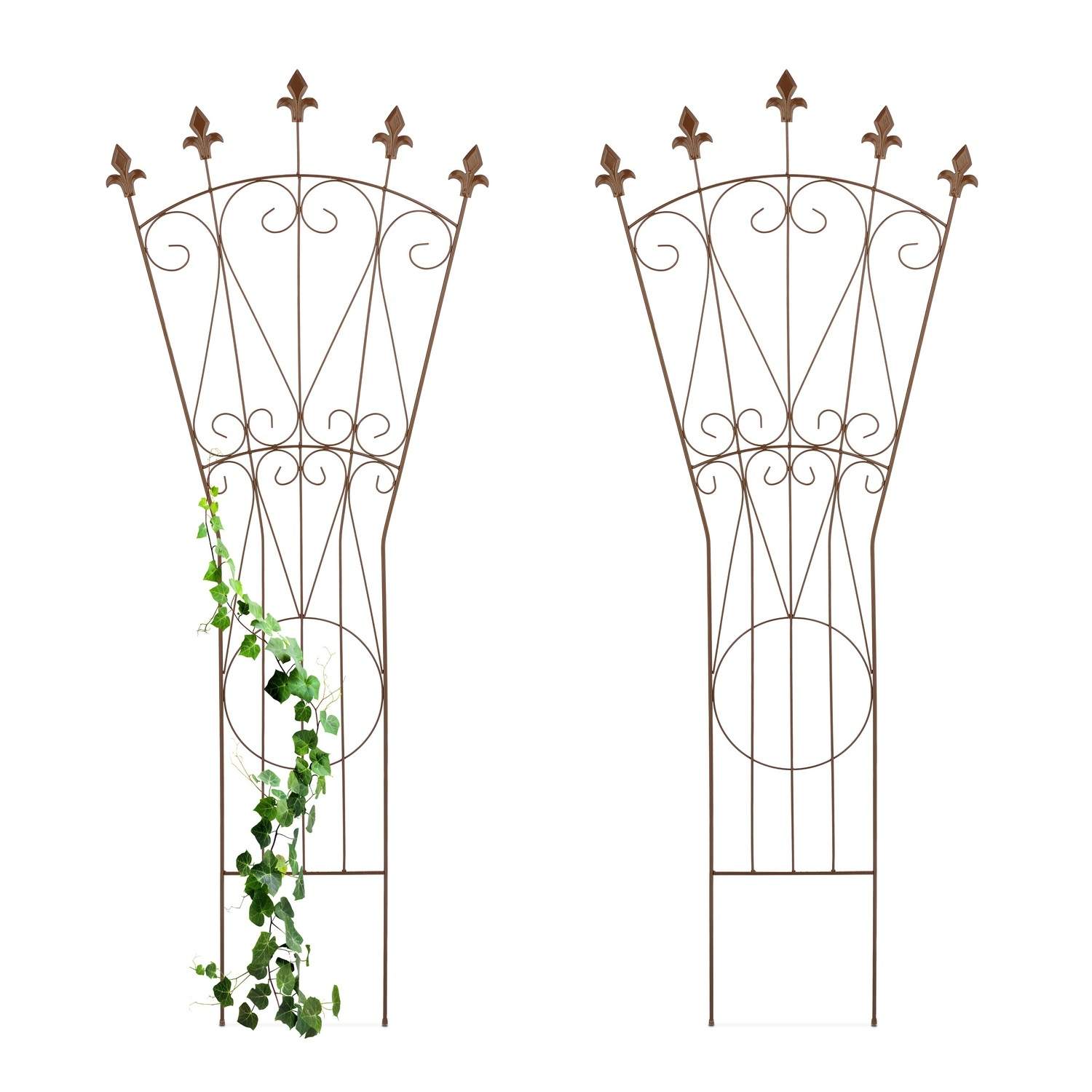 Metal espalier – Romantisk Rose & Fleur-de-Lis Design