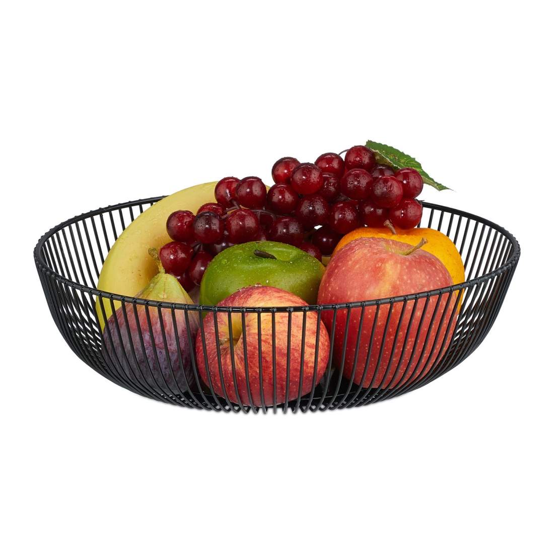 Fruktskål i svart metall – stor, luftig design för fräschör | Hem & Hobby | Pryloteket