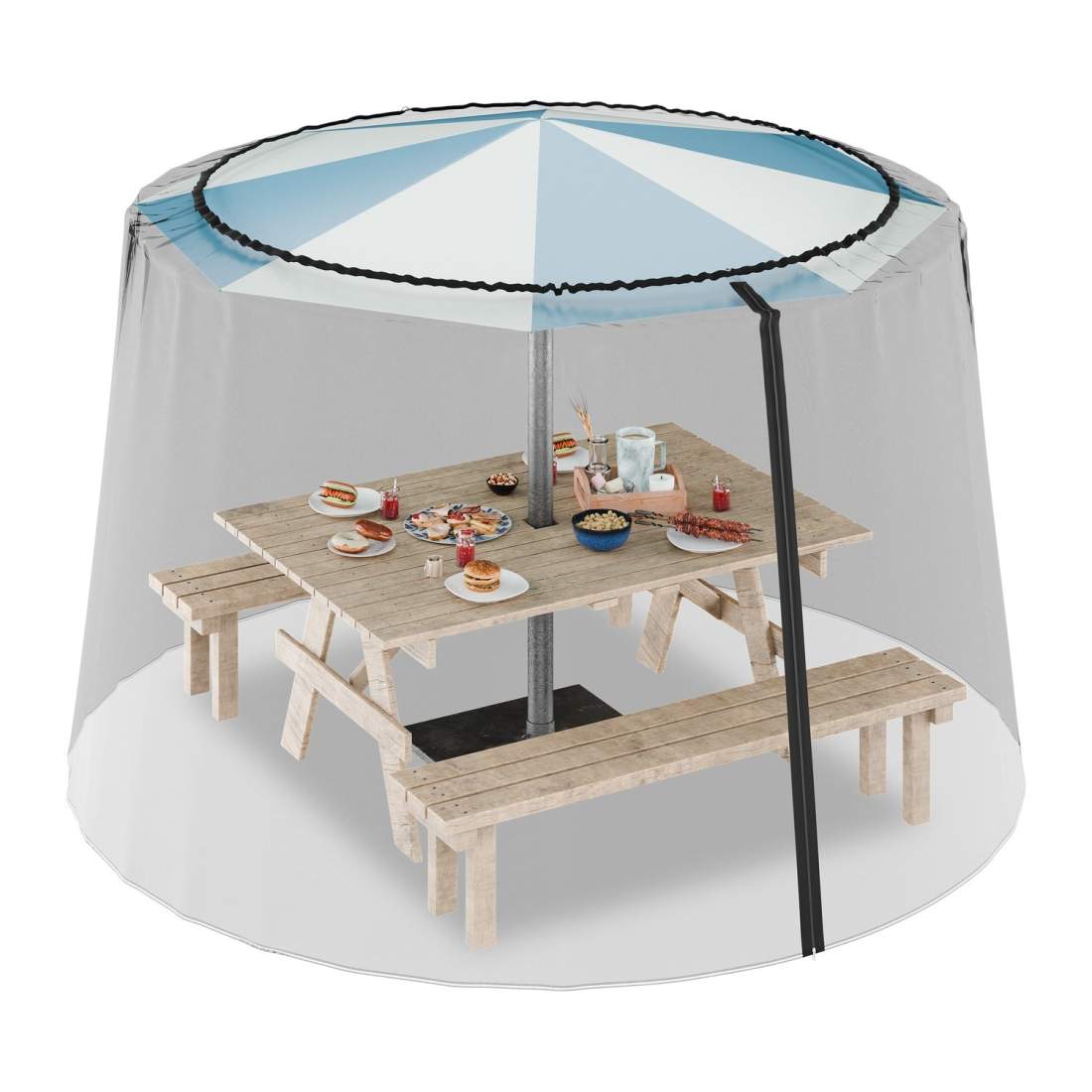 Myggnät för parasoll – Justerbart polyesternät | Hem & Hobby | Pryloteket