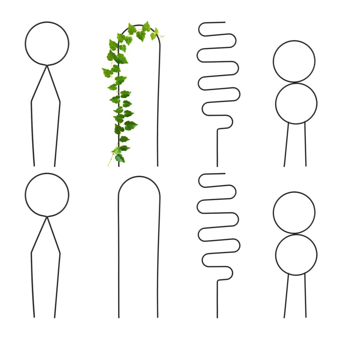 Geometriska växtstöd i stål – Set med klätterstakar | Hem & Hobby | Pryloteket