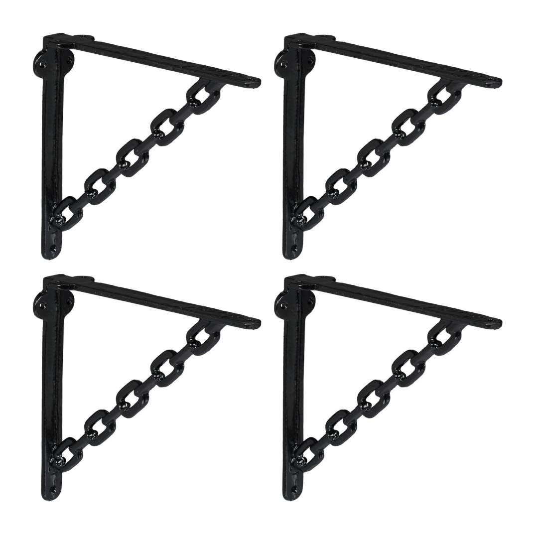 Designhylla för gjutjärnskedjor, set med 4 st | Hem & Hobby | Pryloteket