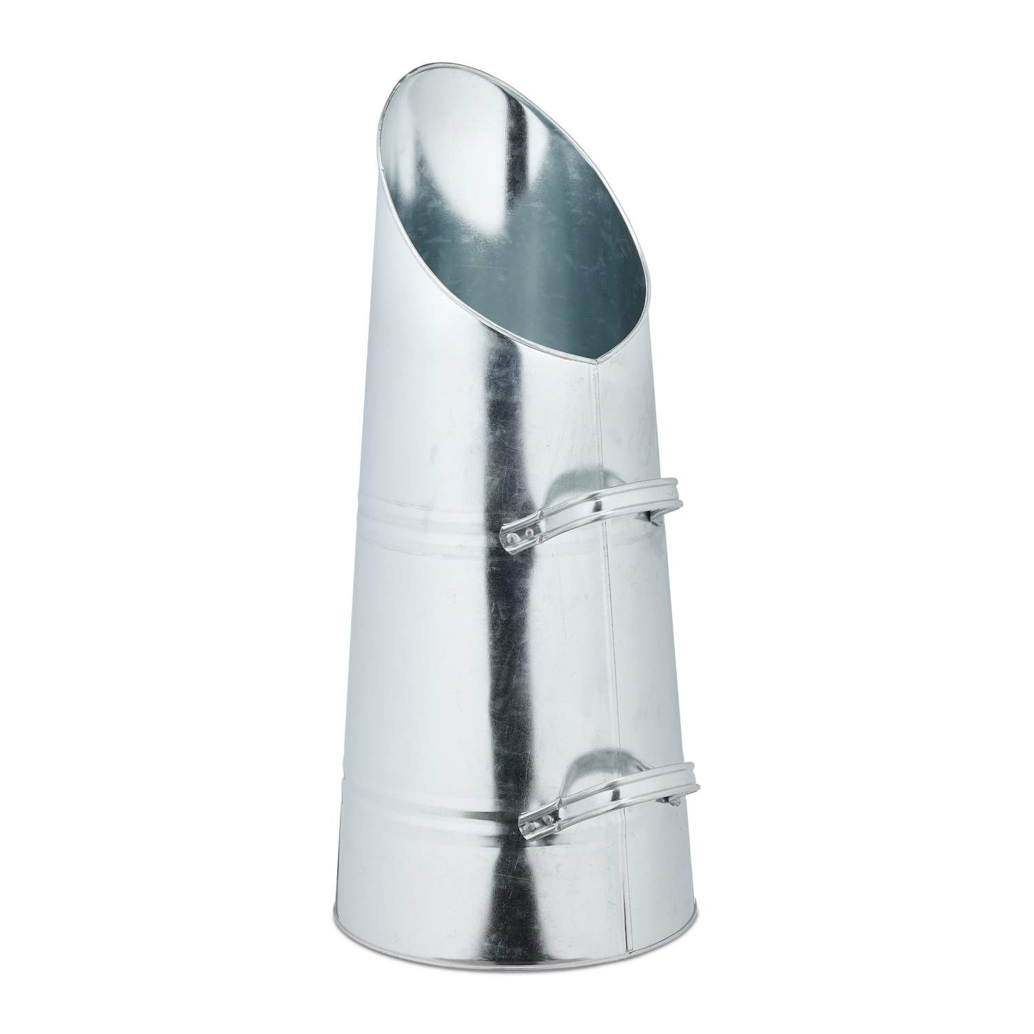 Coal Scuttle 16L – Galvaniseret jern med dobbelte håndtag