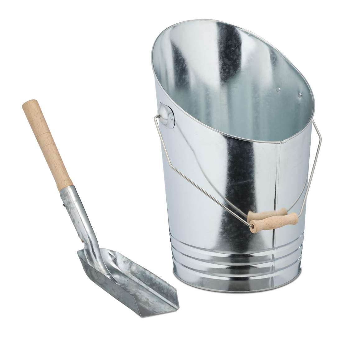 Silverkolhink med spade – tillbehör till öppen spis med stor kapacitet | Hem & Hobby | Pryloteket