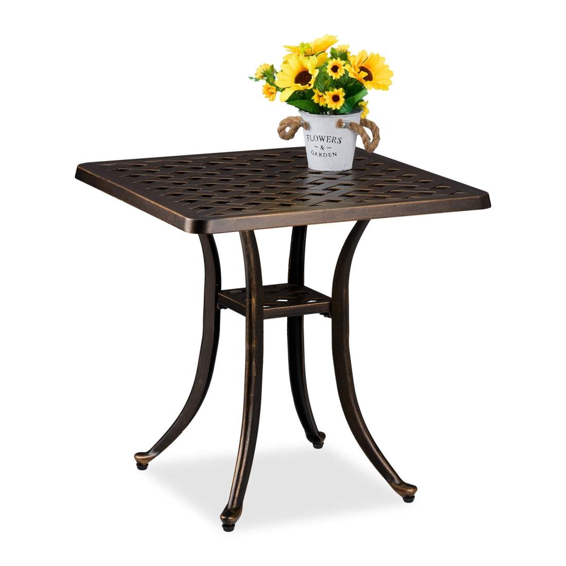 Trädgårdsbord i antik stil gjuten aluminium | Hem & Hobby | Pryloteket