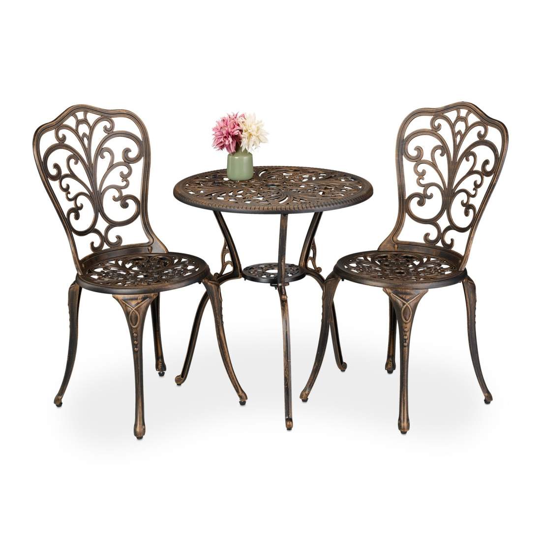 3-delad antik trädgårdsbistroset – bord och stolar | Hem & Hobby | Pryloteket