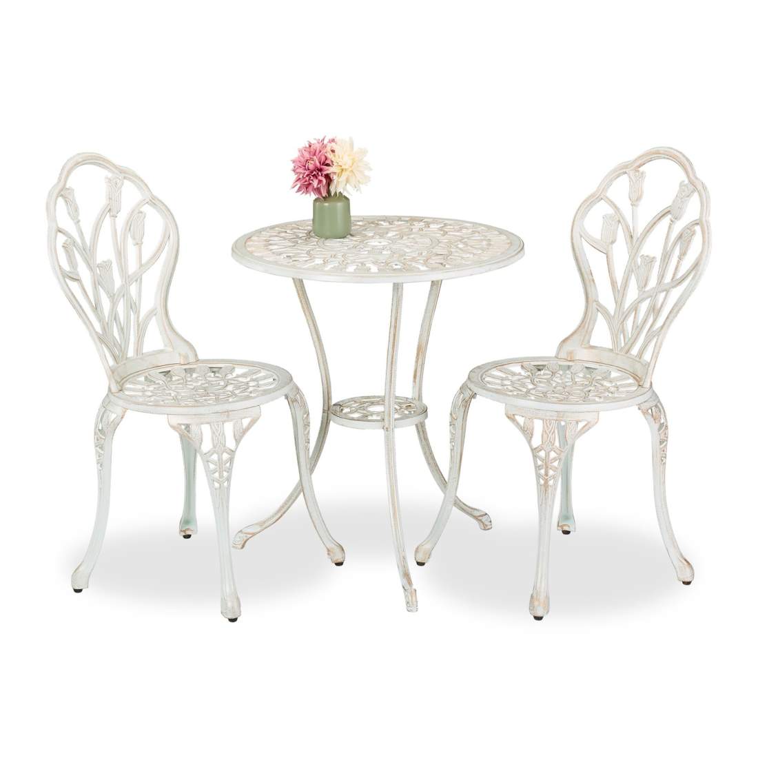 3-delad Floral Bistro Set – Bord och stolar för uteplats | Hem & Hobby | Pryloteket