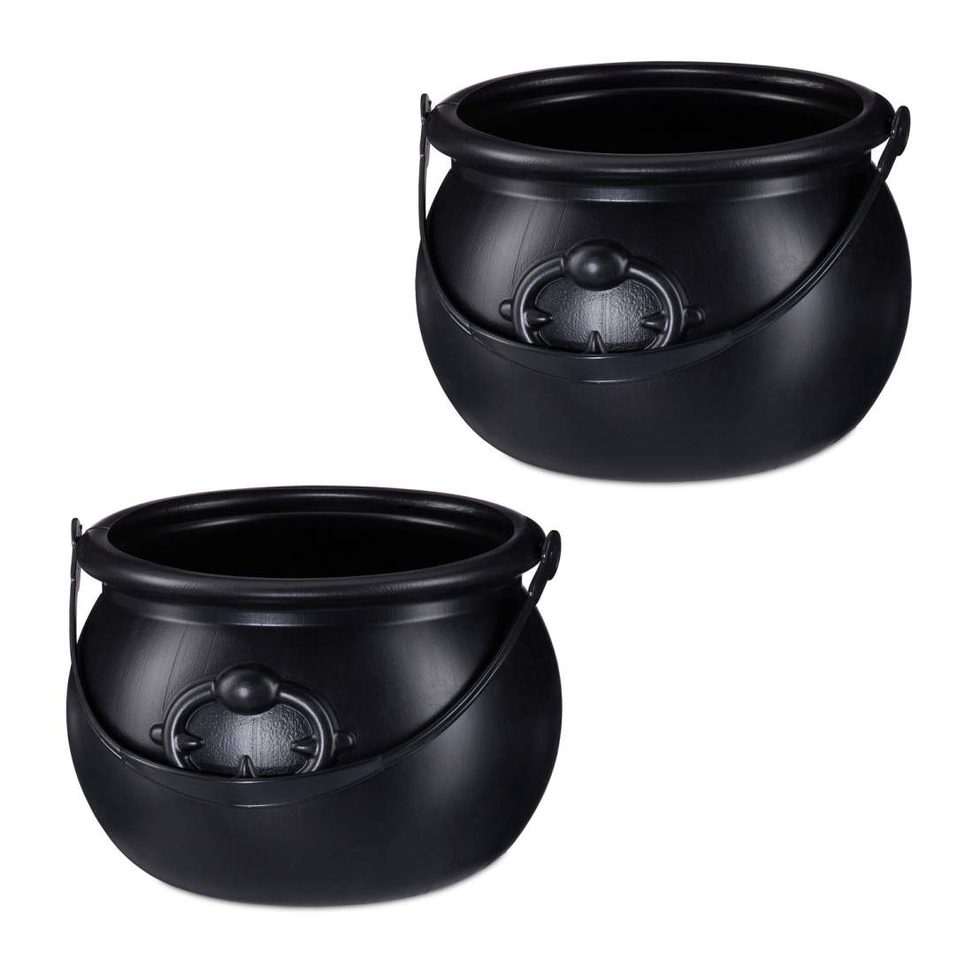 Witches Cauldron Set med 2 – Guld & Svart, Flerfunktionsdekor | Presenttips - Halloween | Pryloteket