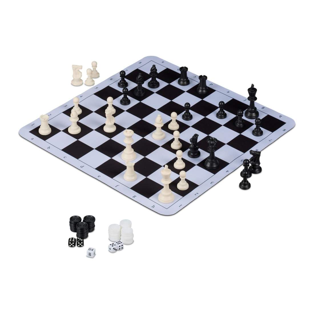 3-i-1 rullbart schack-, backgammon- och utkastset | Hem & Hobby | Pryloteket