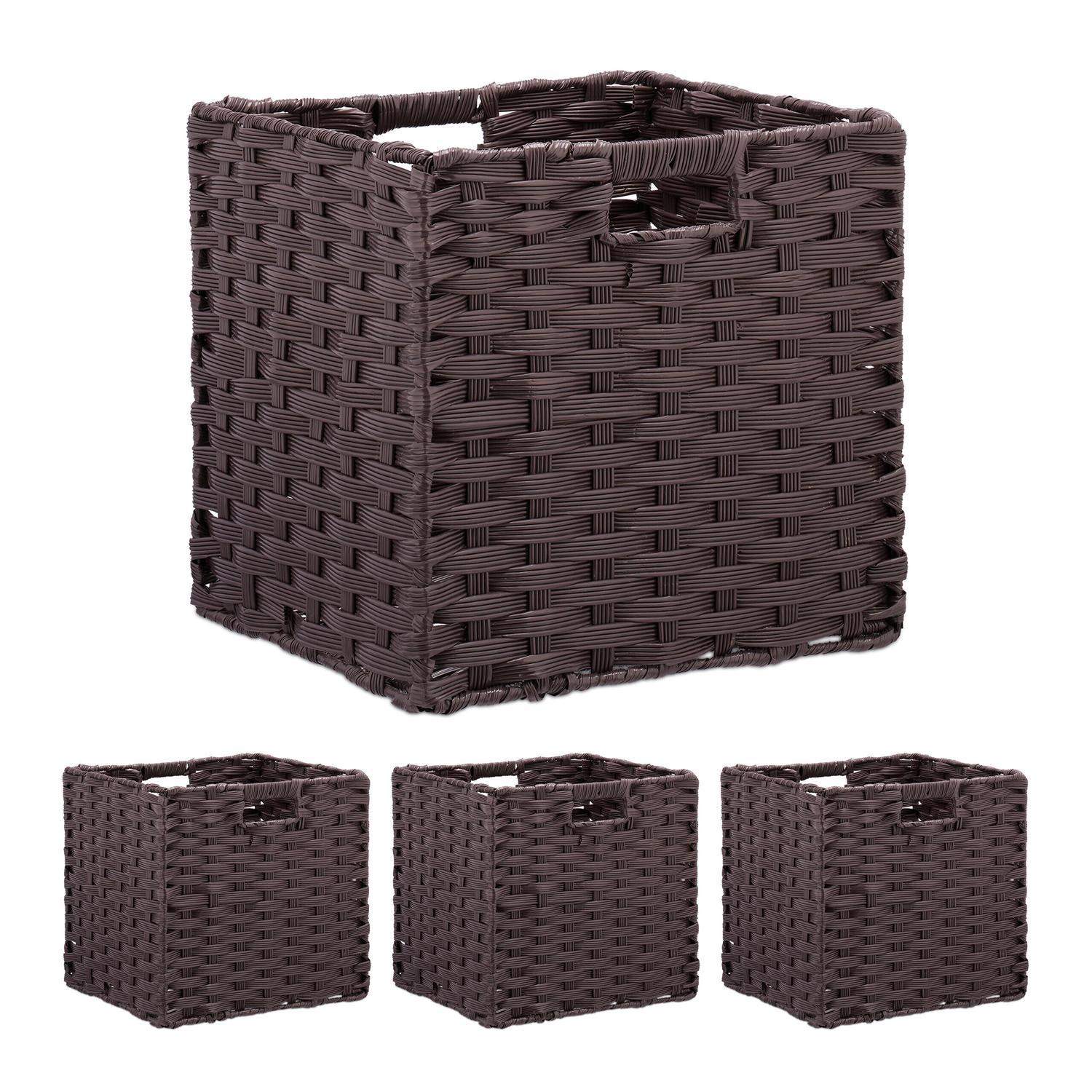 Förvaringskorgar Set med 4 – Slitstarka vävda organisatörer | Hem & Hobby | Pryloteket