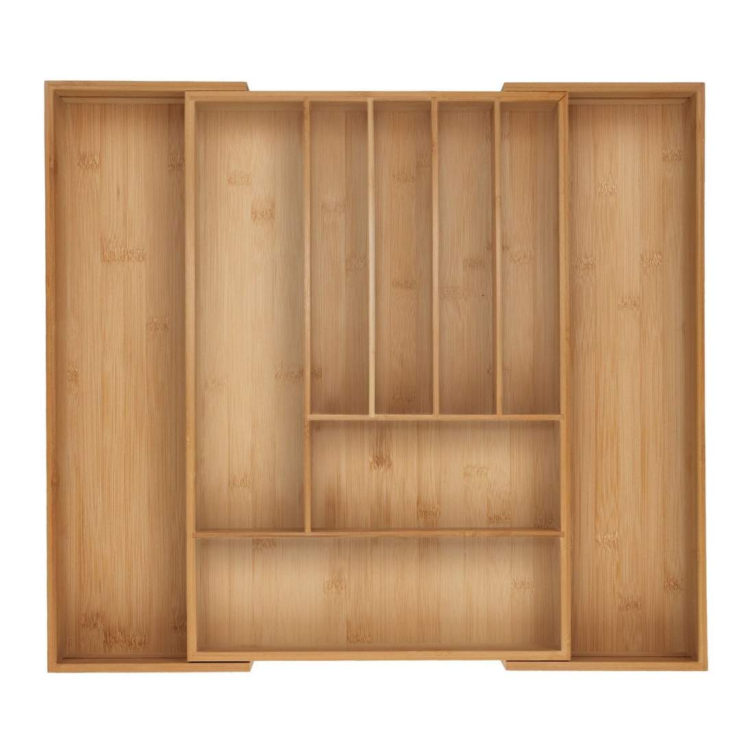 Bambu bestickbricka – justerbar, flerfacksarrangör | Hem & Hobby | Pryloteket