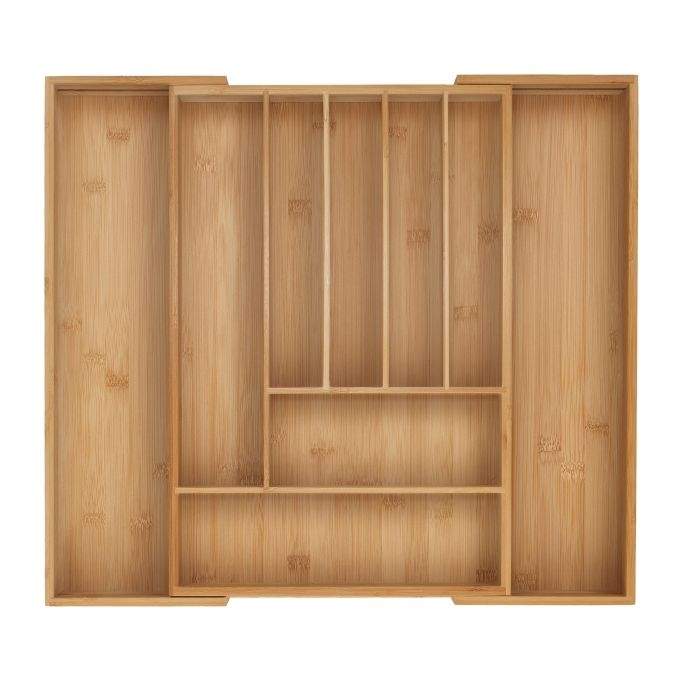 Bambus bestikbakke – Justerbar, multi-rums arrangør