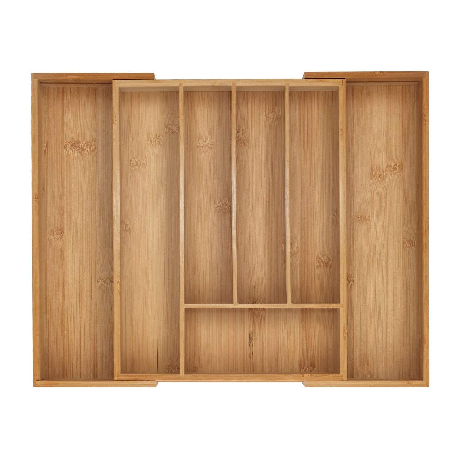 Bambus bestikbakke – Justerbar, multi-rums arrangør