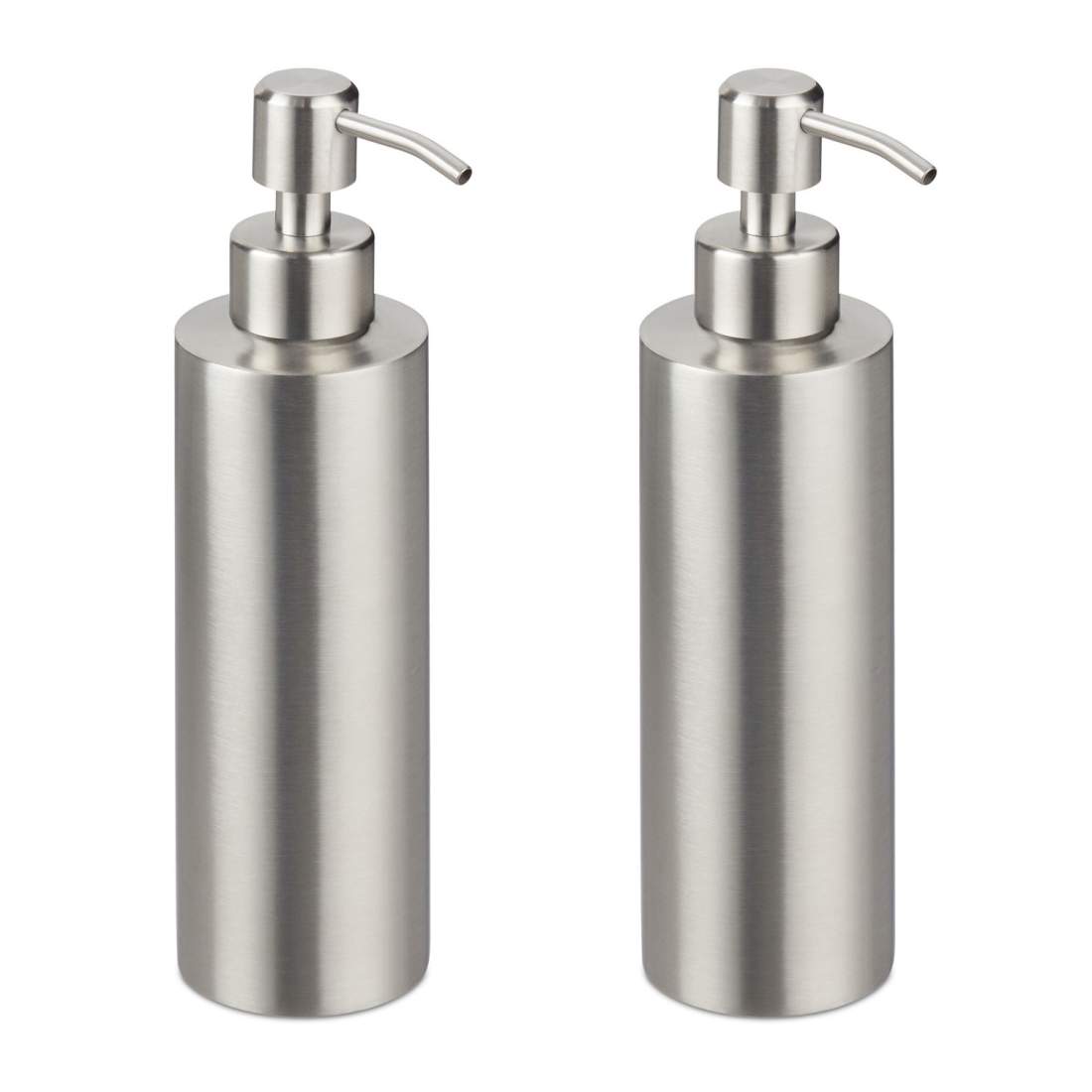 Dispensersats för flytande tvål – 2-pack, 300 ml rostfritt stål | Hem & Hobby | Pryloteket