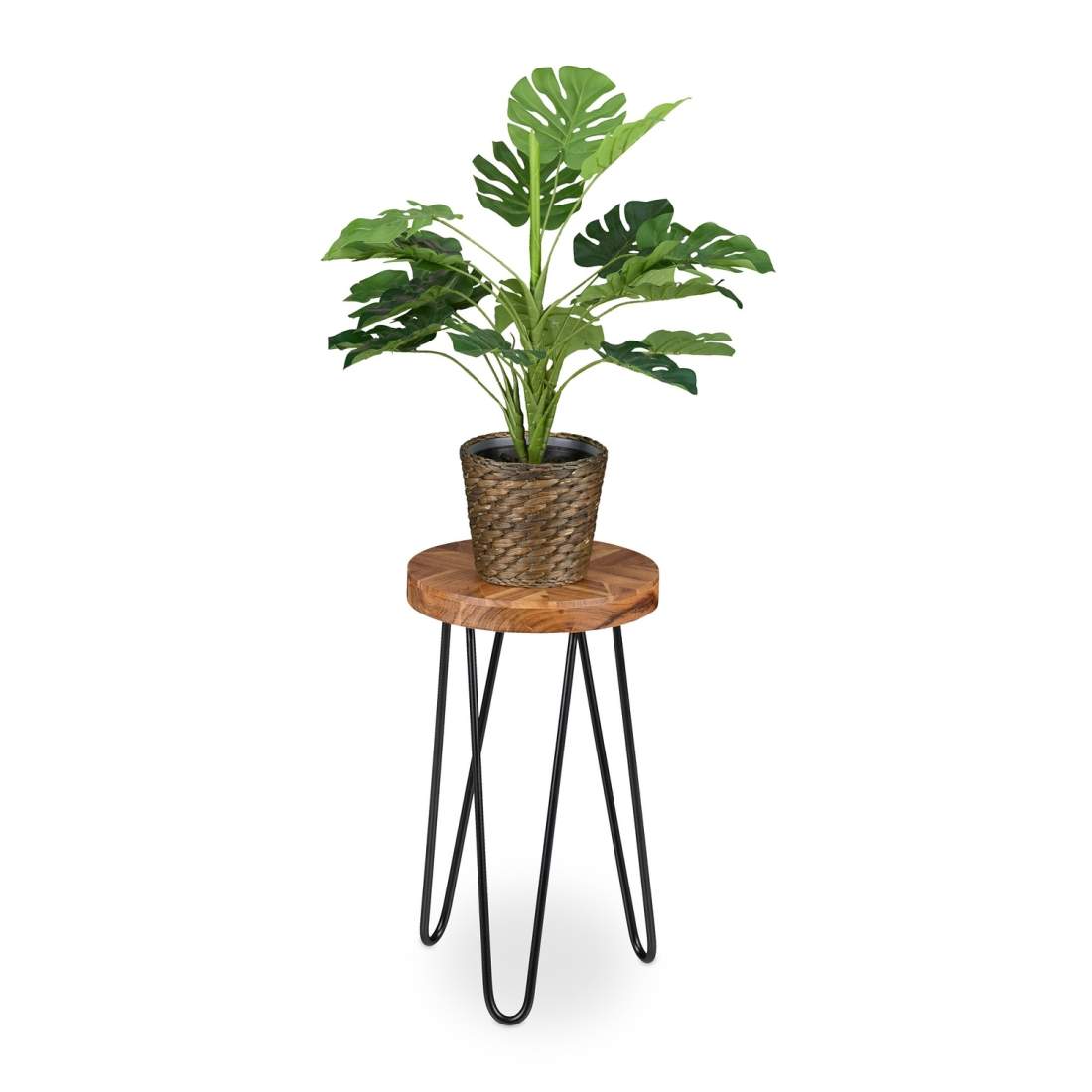 Acacia Wood Plant Stand – Runt med hårnålsben | Hem & Hobby | Pryloteket
