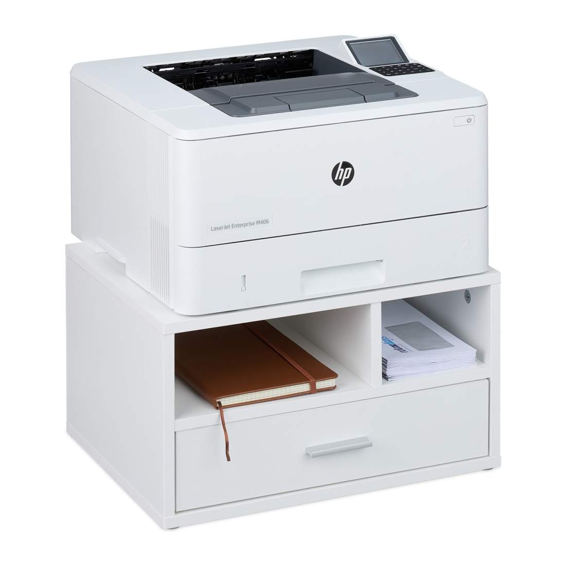 Skrivarställ med låda – platsbesparande kontorsarrangör | Hem & Hobby | Pryloteket