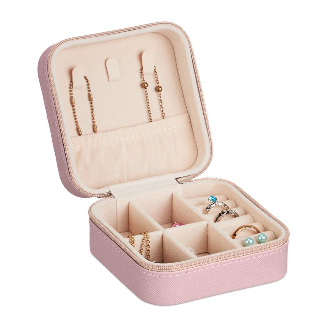 Resesmyckeskrin – Organizer för kompakt läderlook | Hem & Hobby | Pryloteket