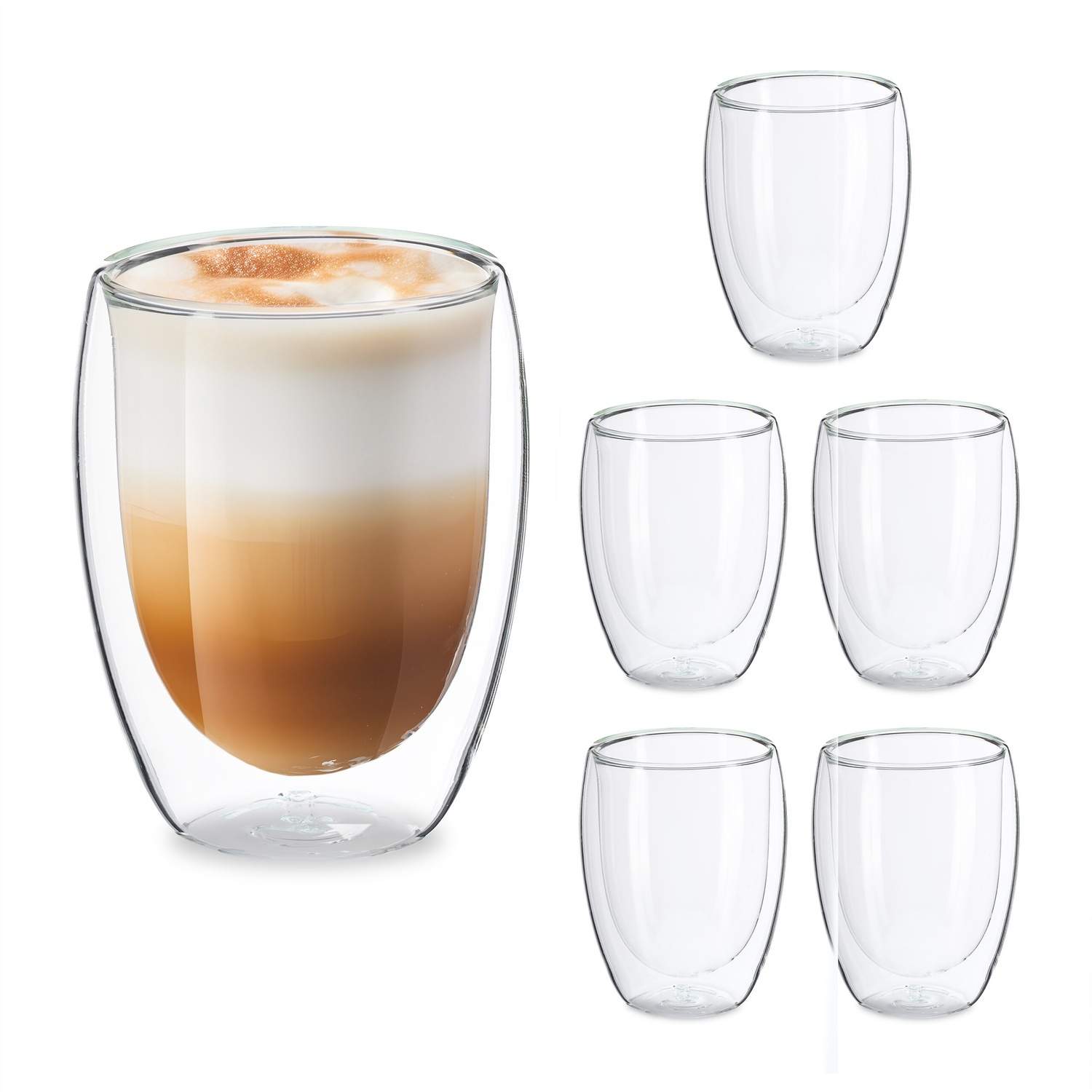 Latte Macchiato dobbeltvægsglas – 350 ml, varmebestandig