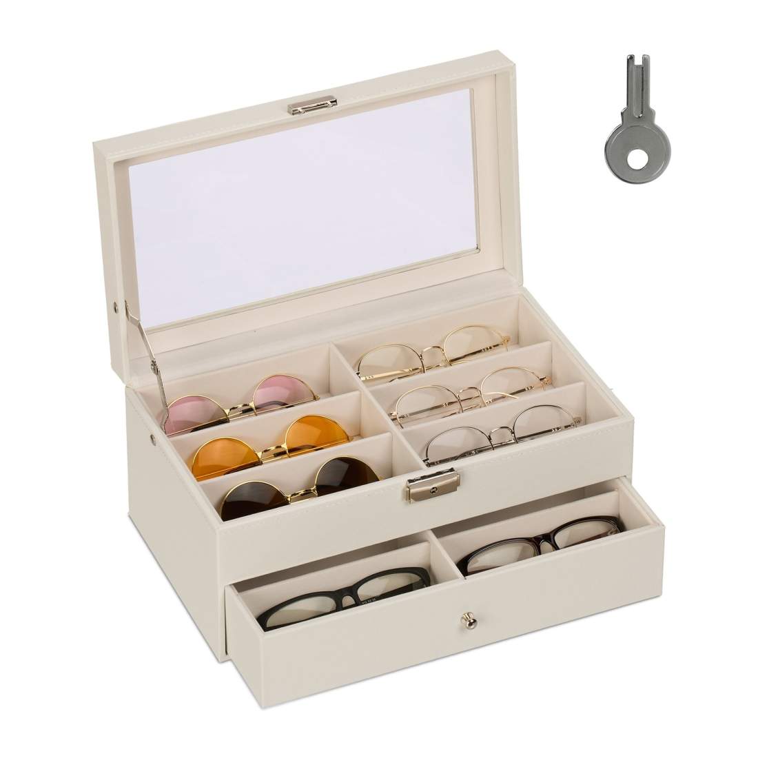 Glasögonorganisator med sammetsfoder – Rymmer 12 par | Hem & Hobby | Pryloteket