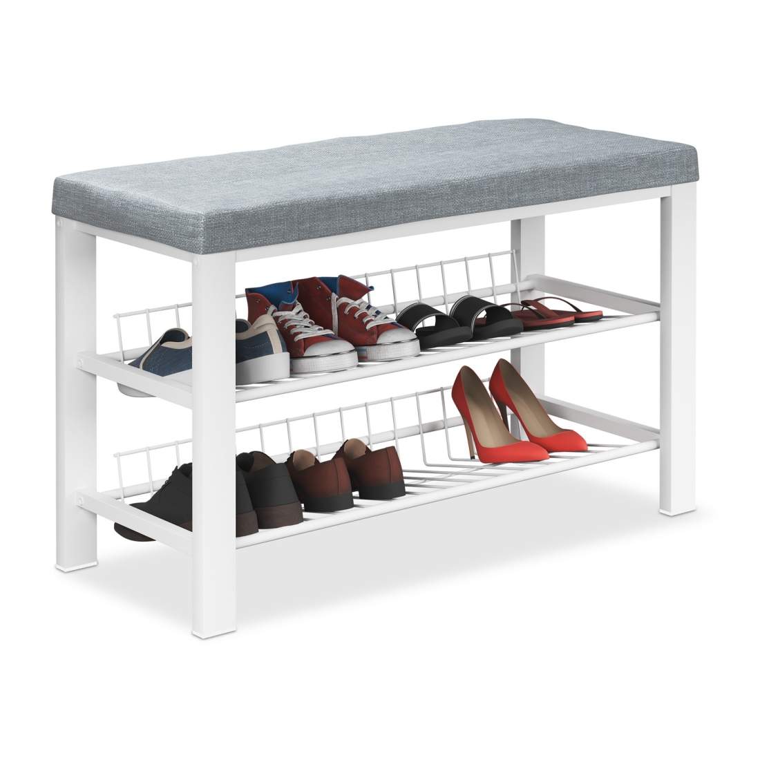 Skobänk med kudde – 2-lagers skoställ | Hem & Hobby | Pryloteket
