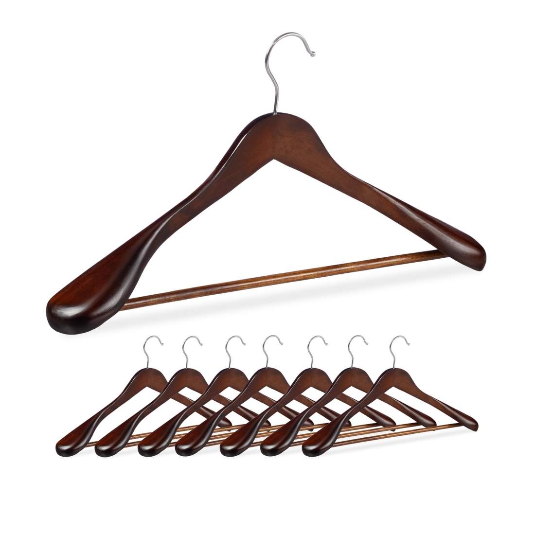 Kostymhängare med brett axelstöd – Set om 8 | Hem & Hobby | Pryloteket
