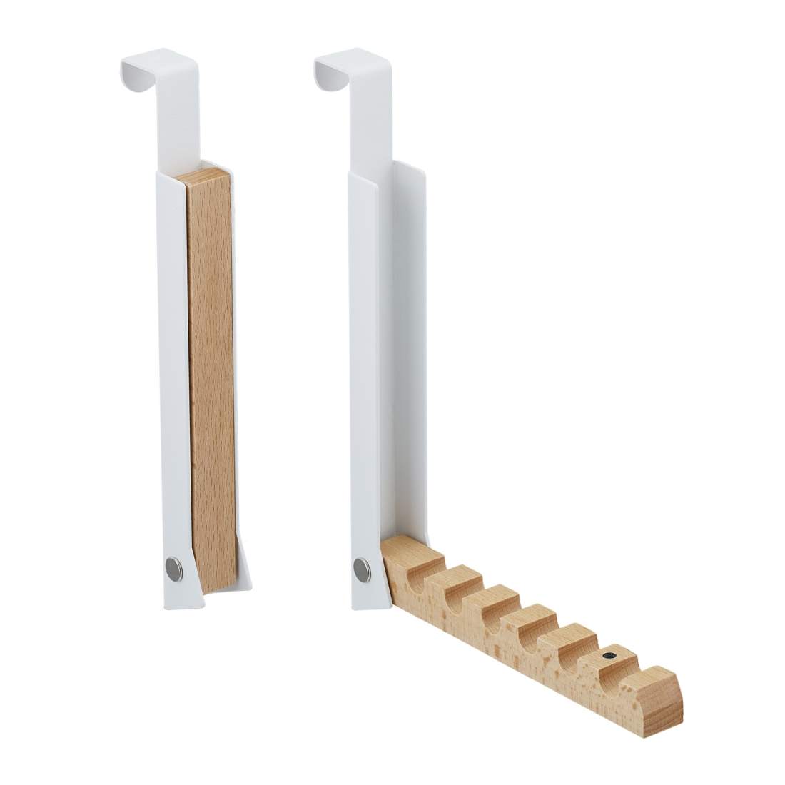 Vikdörrshängare set om 2 – utrymmesbesparande metall och trä | Hem & Hobby | Pryloteket