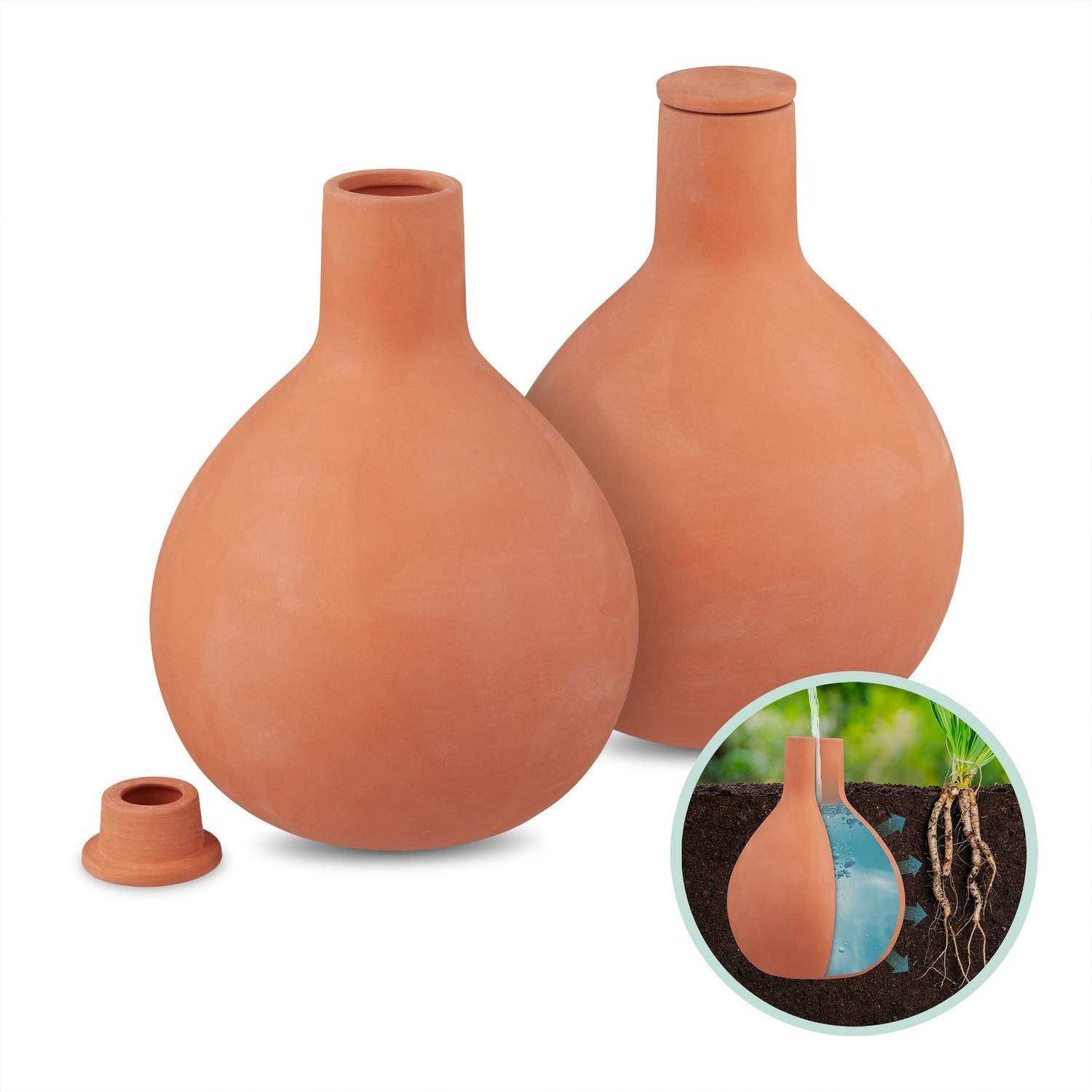 Ler Ollas Sæt – 1,5L selvvandende plantepotter