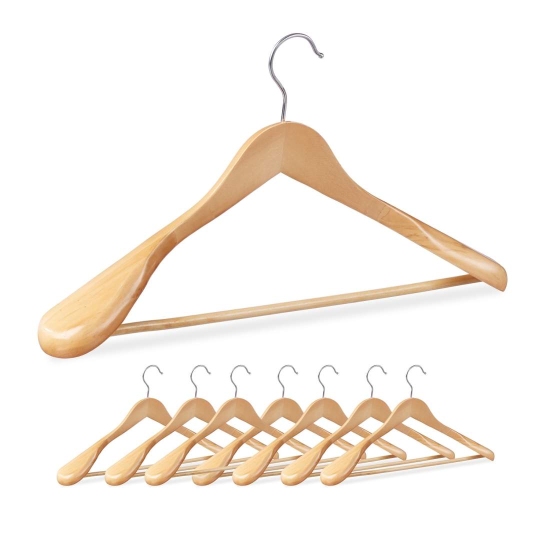 Kostymhängare med brett axelstöd – Set om 8 | Hem & Hobby | Pryloteket