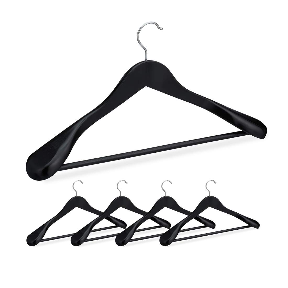 Kostymhängare av trä – Set med 5, 360° vridbara krokar | Hem & Hobby | Pryloteket