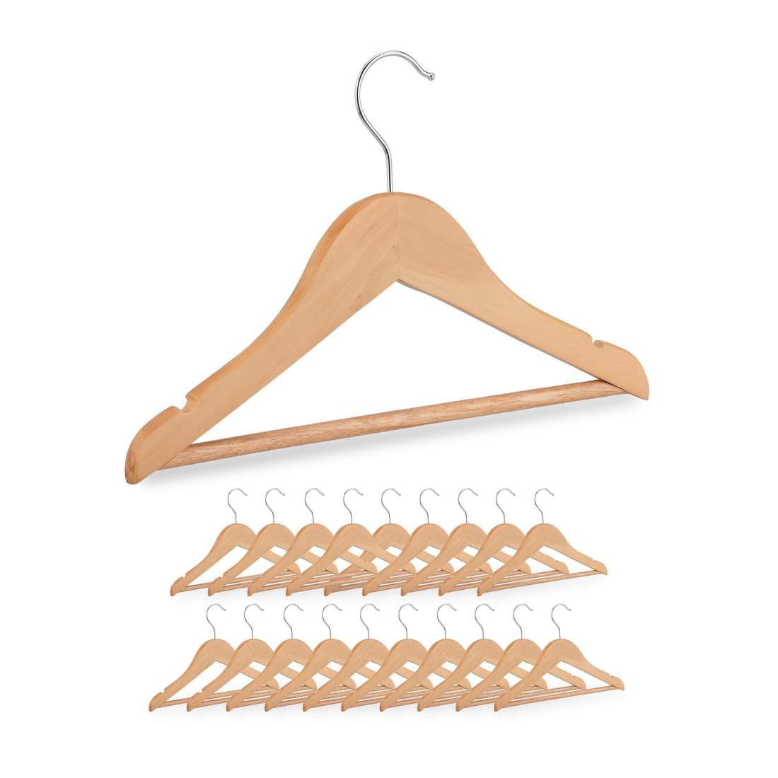 Trähängare för barn, halkfria, 360° vridbara krokar | Hem & Hobby | Pryloteket