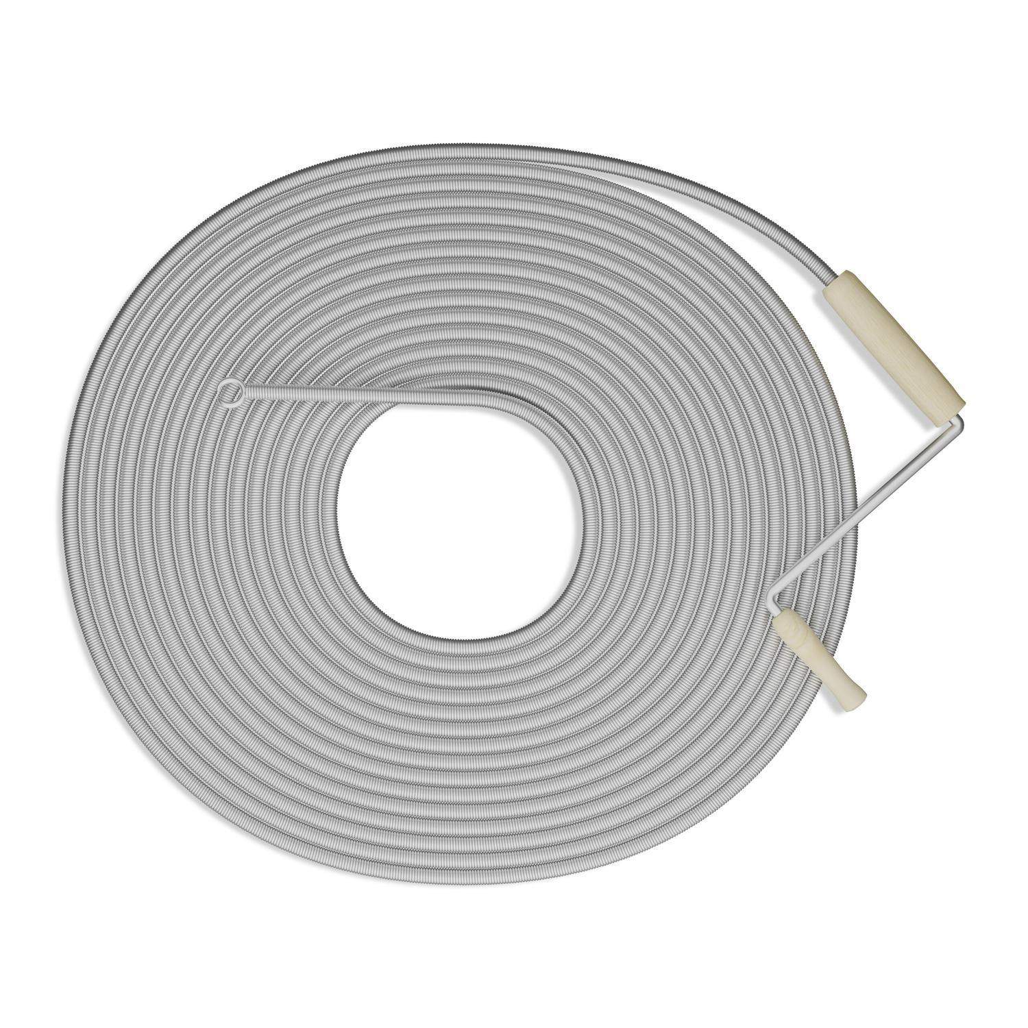 Rørrensningsspiral med håndsving og klo – fleksibel blokeringsfjerner