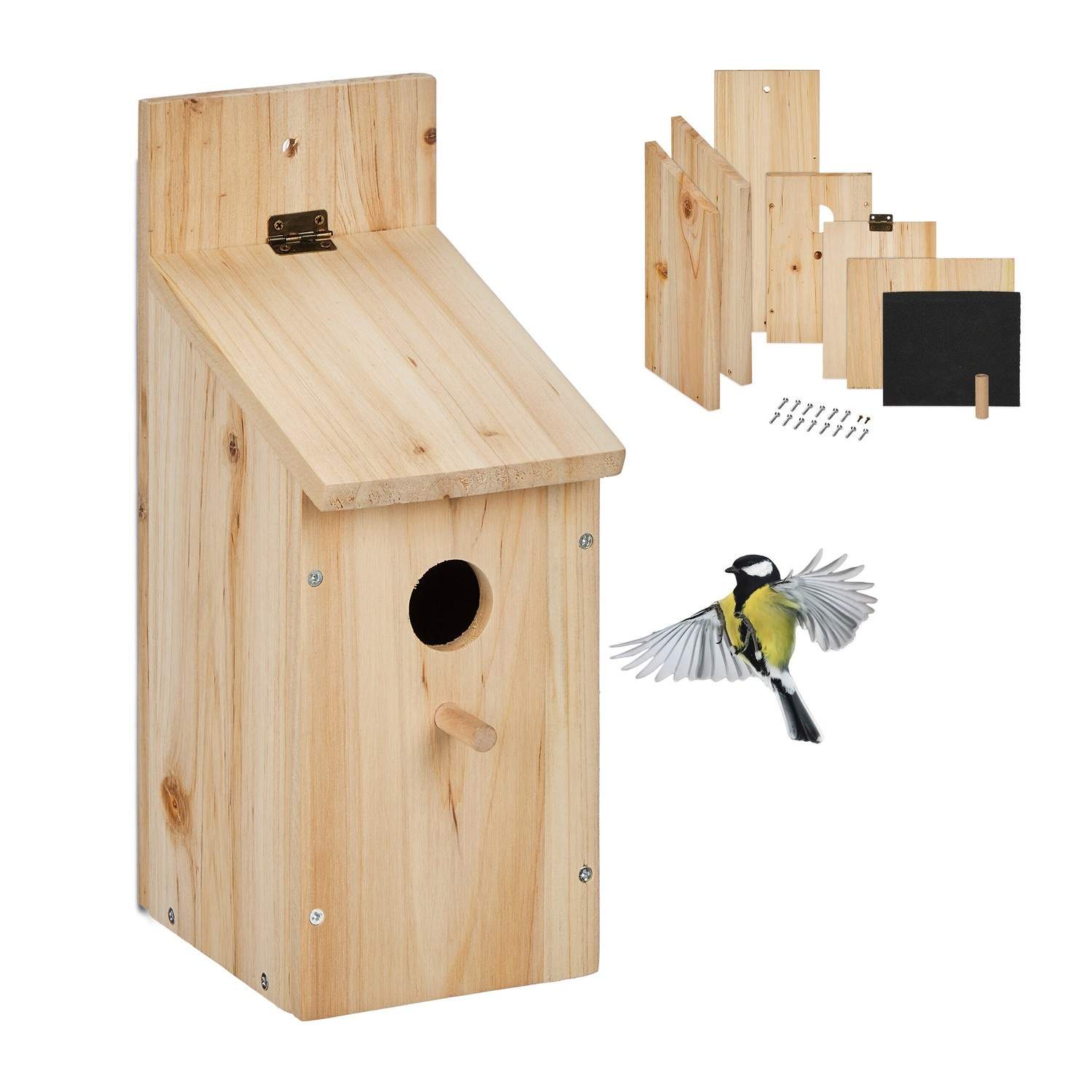 Bird House Kit – Lätt att rengöra, målningsbar furu | Hem & Hobby | Pryloteket