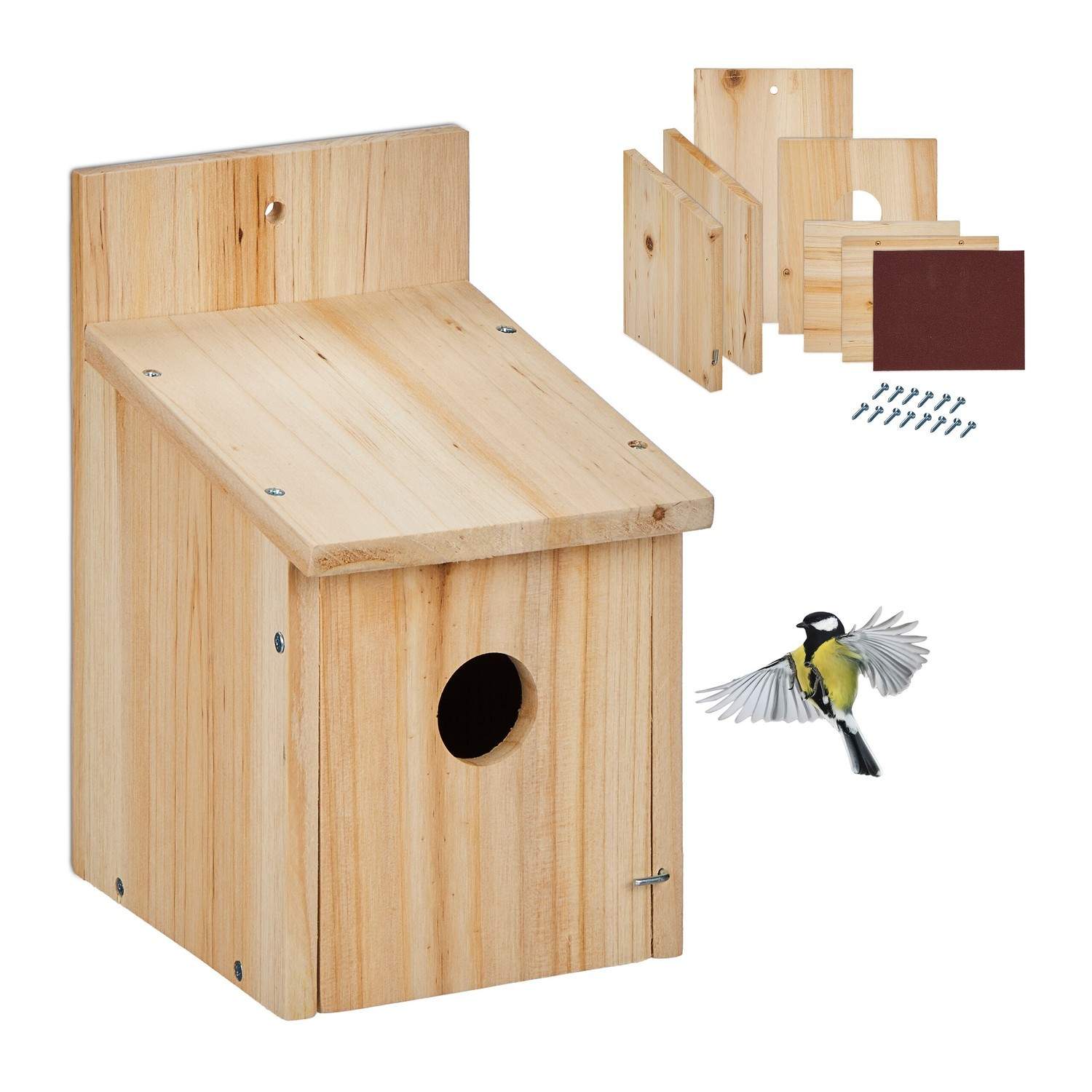 Bird House Kit – Lätt att rengöra, målningsbar furu | Hem & Hobby | Pryloteket