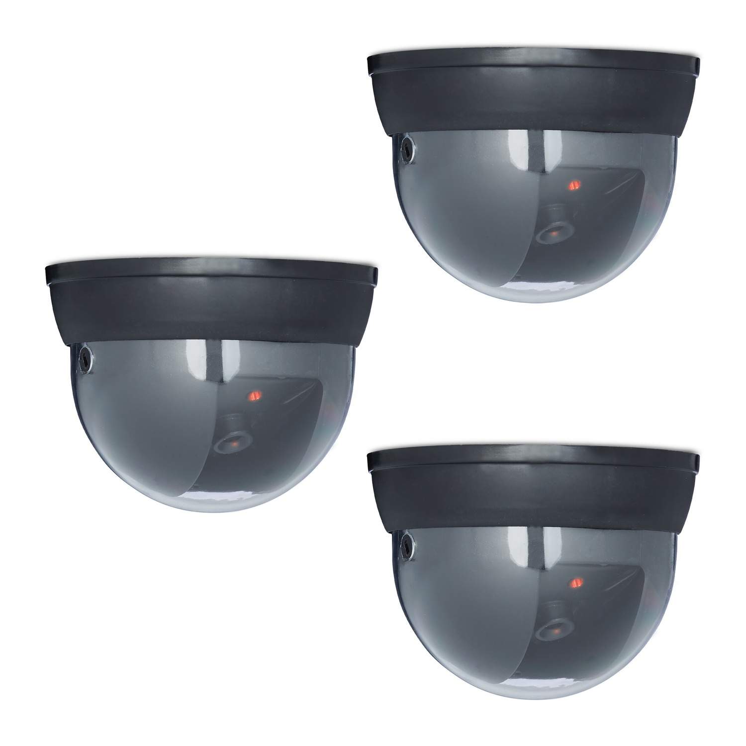 Fake Dome sikkerhedskameraer – Realistisk LED, indendørs/udendørs