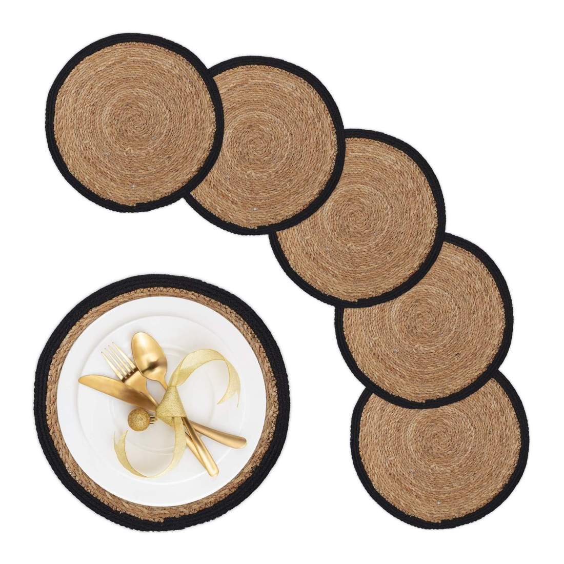 Vattenhyacint bordstabletter – set med 6, naturfiber | Hem & Hobby | Pryloteket