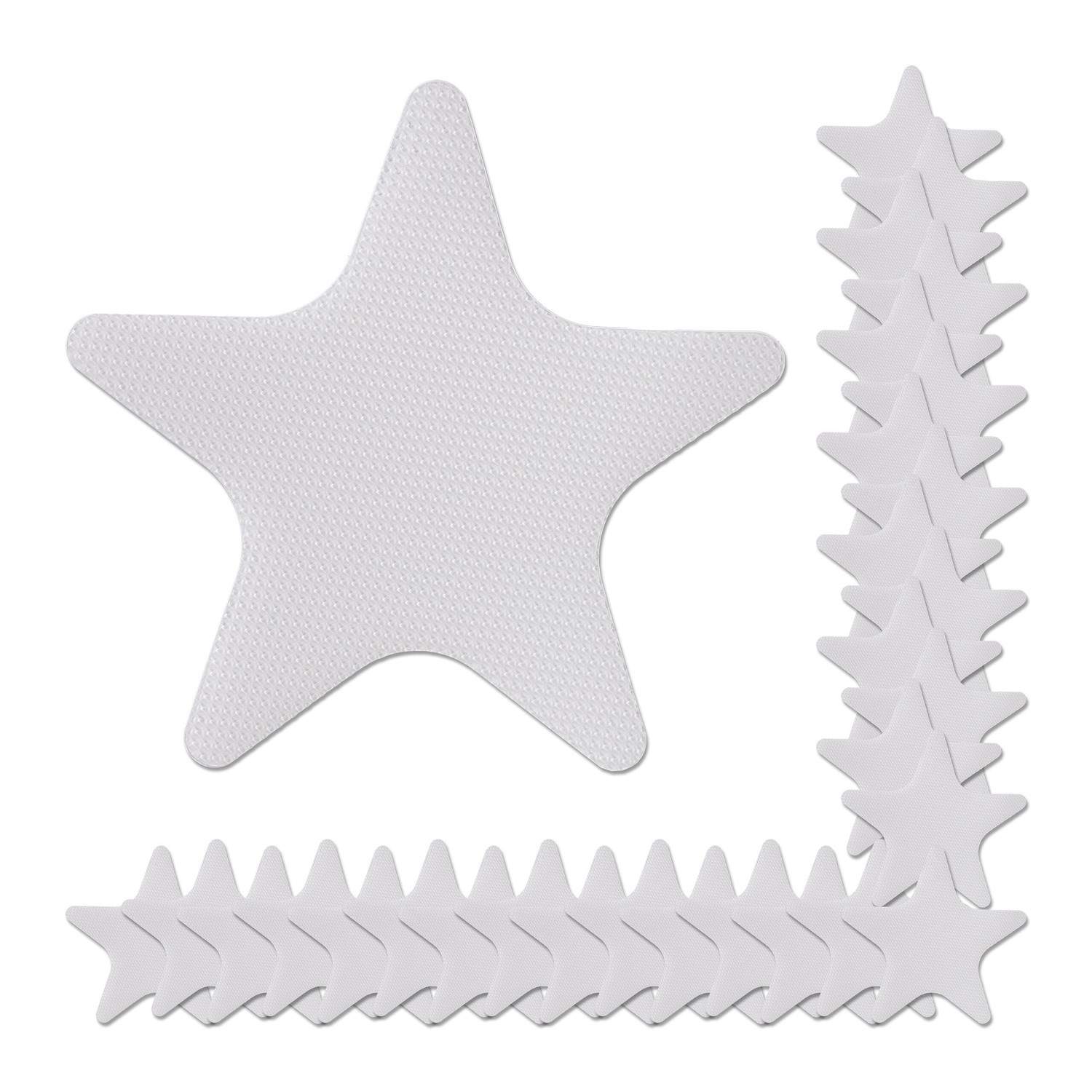 Anti-Slip Starfish Stickers – Sæt med 30, gennemsigtige