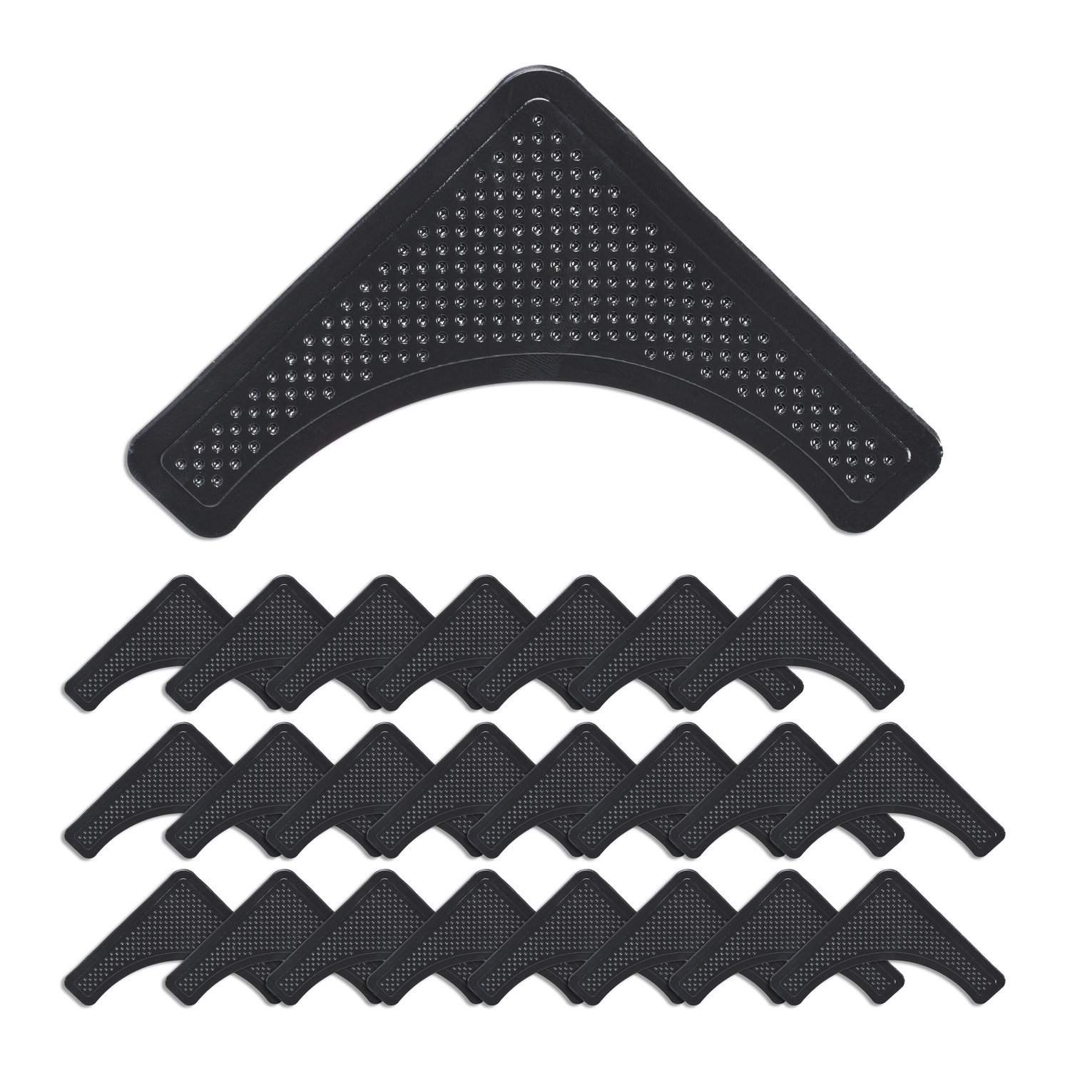 Gulvtæppe anti-skridpuder – sæt med 24, selvklæbende tæppegribere