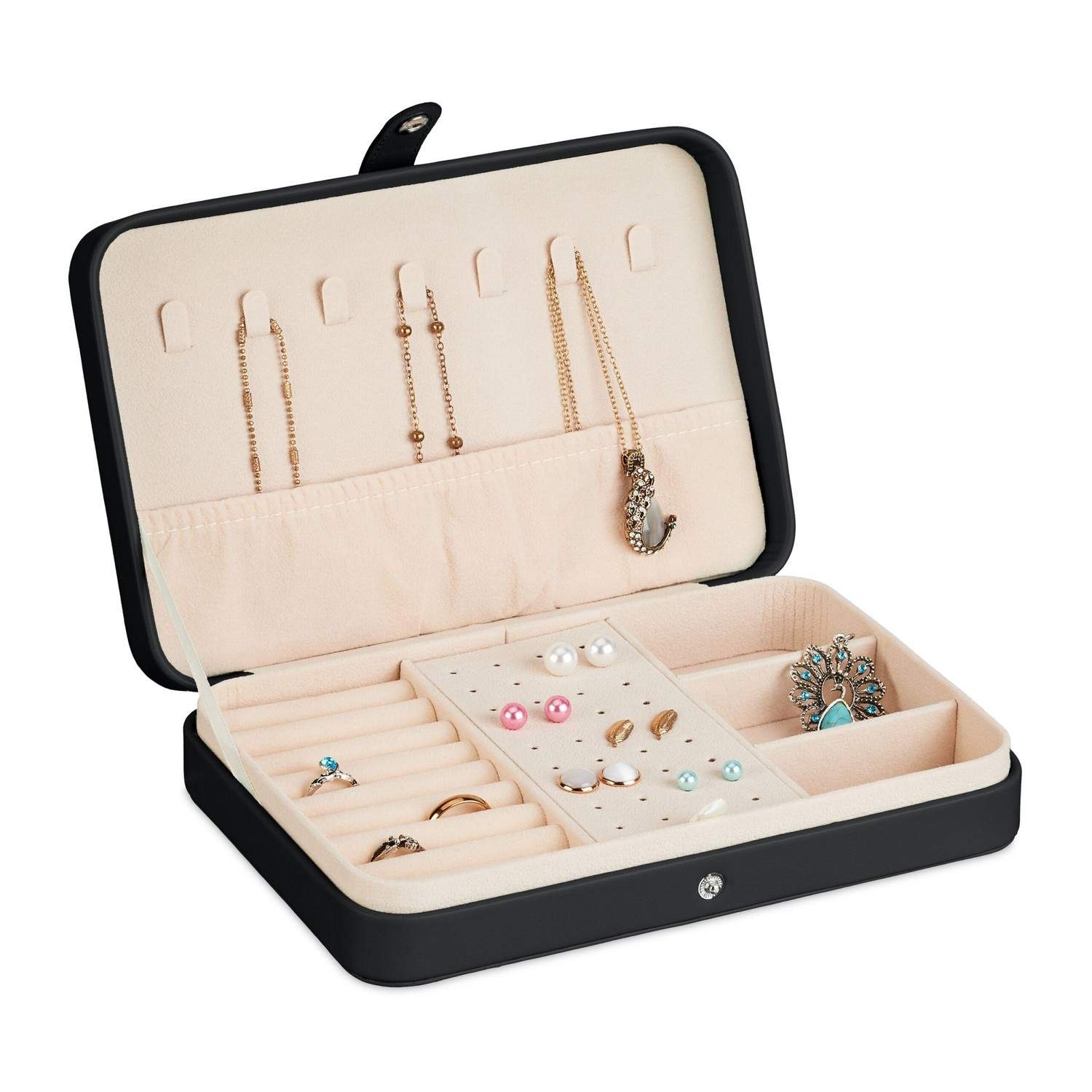 Resesmyckefodral – Organizer för kompakt läderlook | Hem & Hobby | Pryloteket