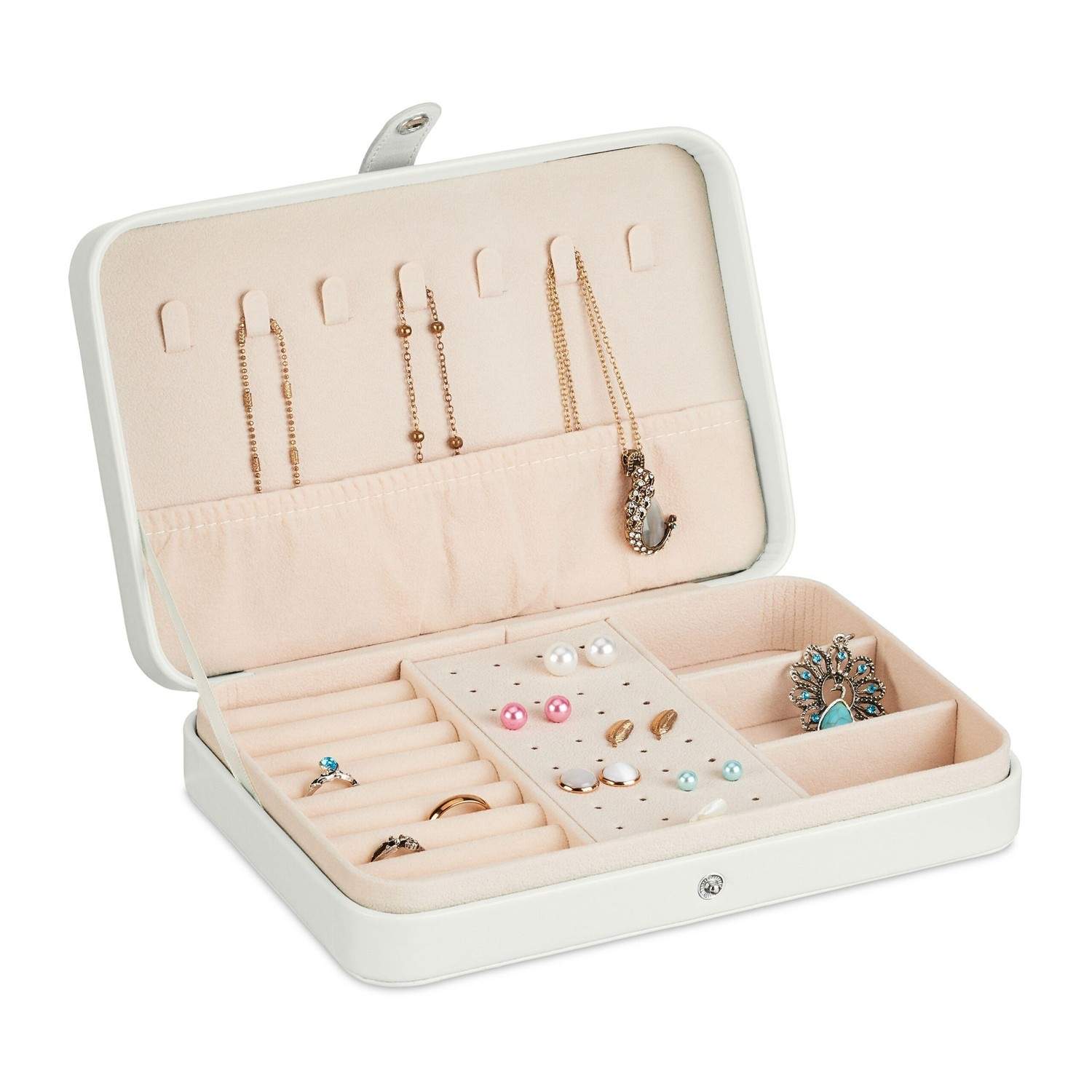 Rejsesmykkeetui – Kompakt læderlook-arrangør